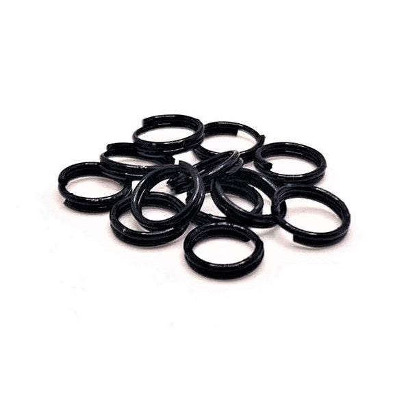 100, 500 or 1,000 Pieces: 6 mm Black Split Double Jump Rings